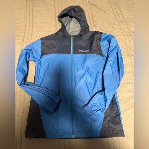 Columbia Navy and blue Hooded rain Jacket
